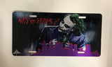 Joker "Why So Serious?" Philly Skyline License Plate