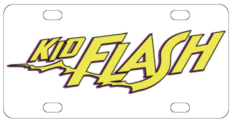 Kid Flash License Plate