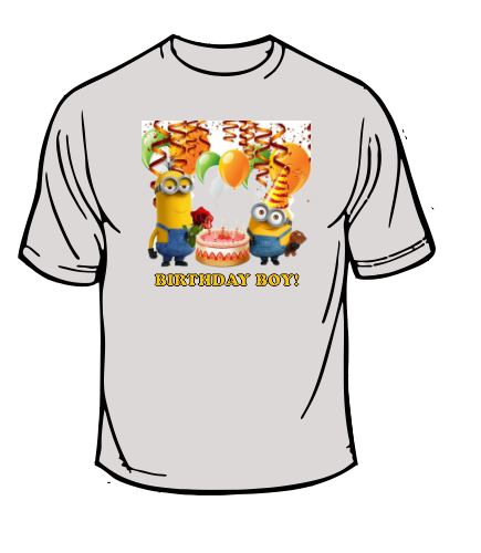 Minions Boy Birthday T-shirt