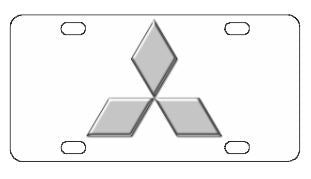 Mitsubishi License Plate