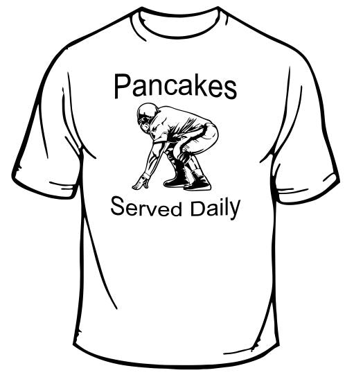 Pancakes Served Daily Football Sports T-Shirt