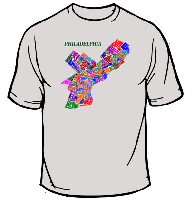 Map Of Philadelphia T-Shirt