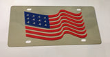 USA - American Flag Stainless Steel License Plate
