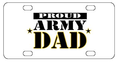 Proud Army Dad License Plate