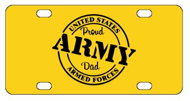 Proud Army Dad License Plate