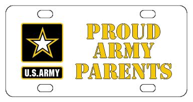 Proud Army Parents License Plate