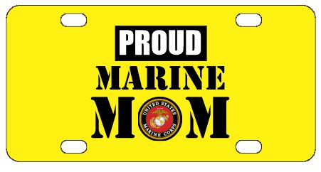 Proud Marine Mom License Plate