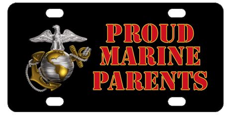 Proud Marine Parents USMC License Plate