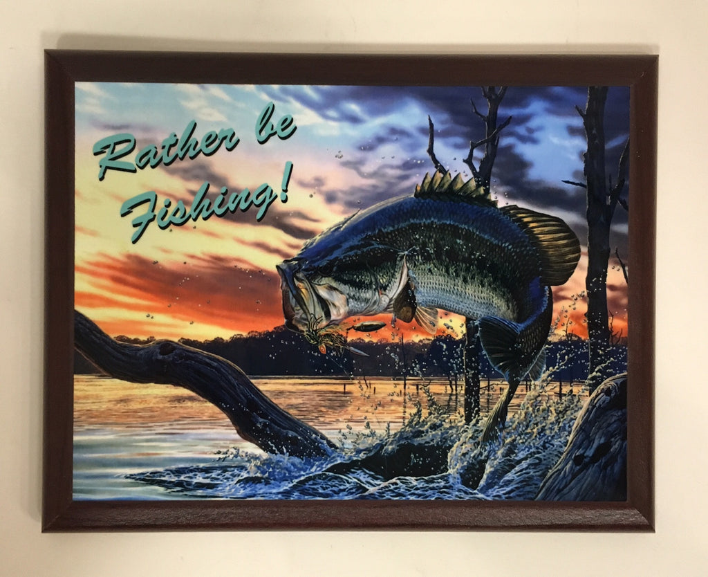 Rather Be Fishing Plaque