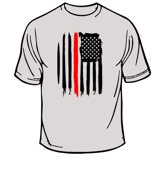 Fire Department Firefighter Flag T-Shirt