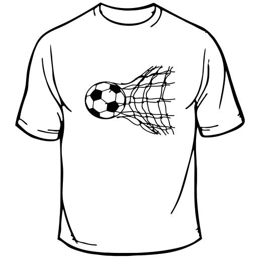 Soccer Ball Through Net Sports T-Shirt