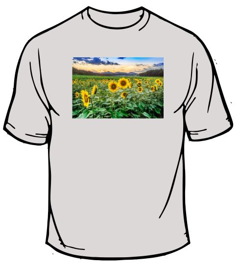 Sunflower Field Scenic T-Shirt