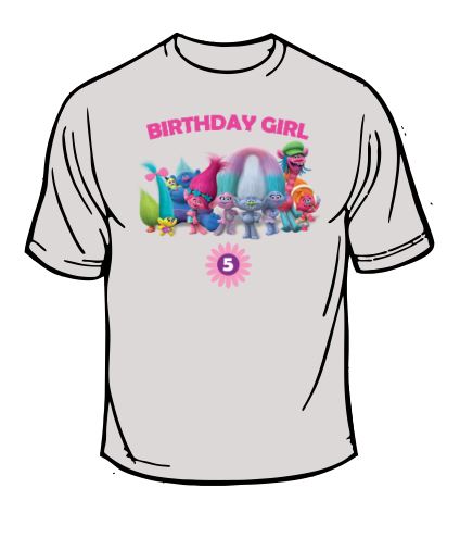 Trolls Birthday Girl T-shirt
