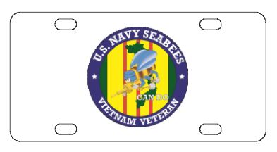 Navy Seabees Vietnam Veteran License Plate