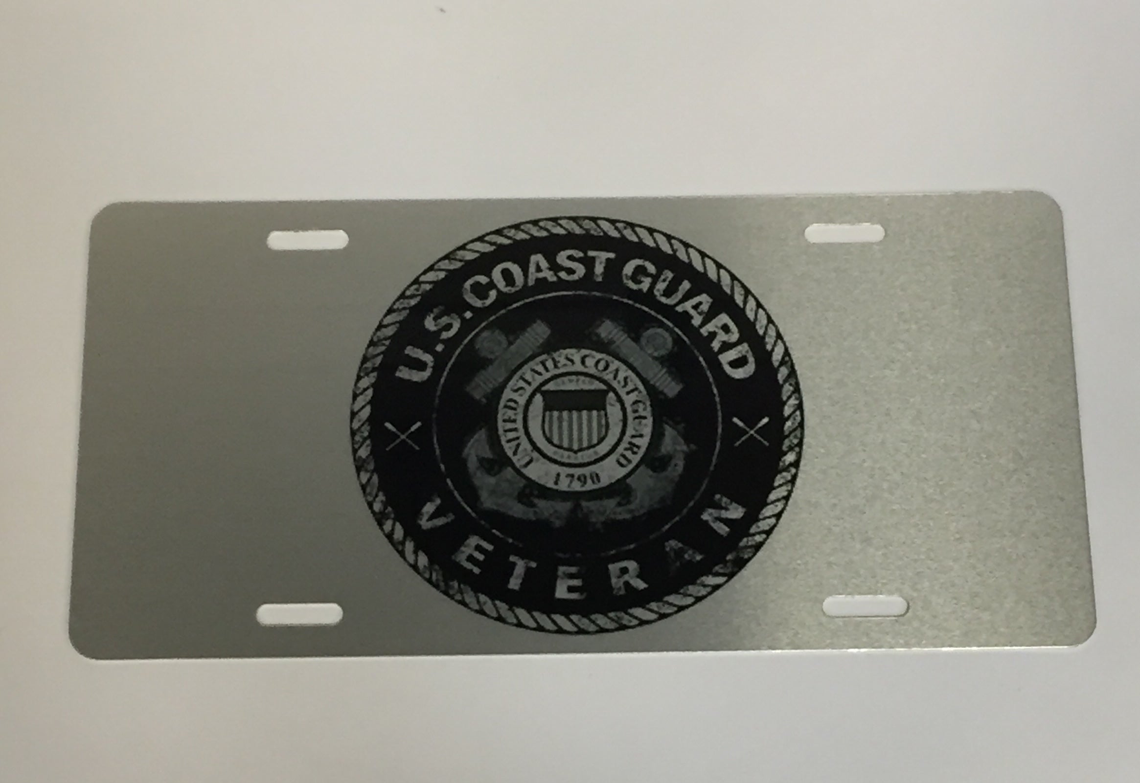 Coast Guard Veteran License Plate