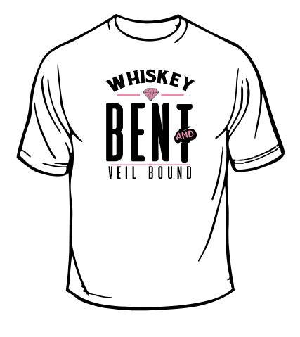 Whiskey Bent And Veil Bound Wedding T-Shirt