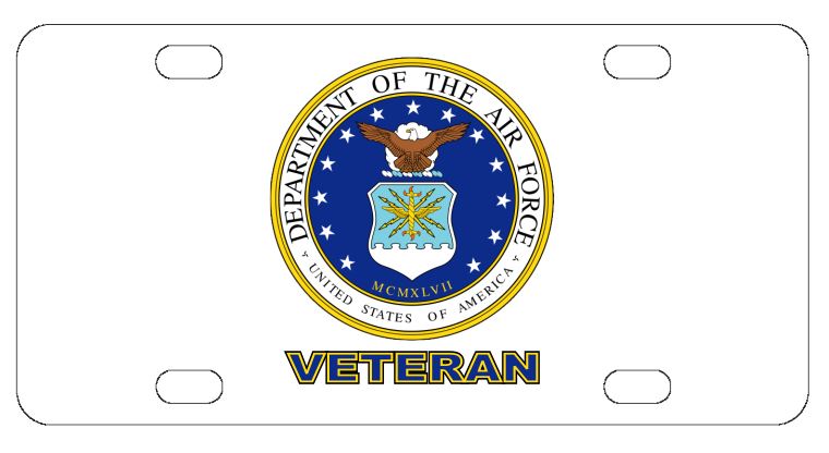 Air Force Veteran License Plate