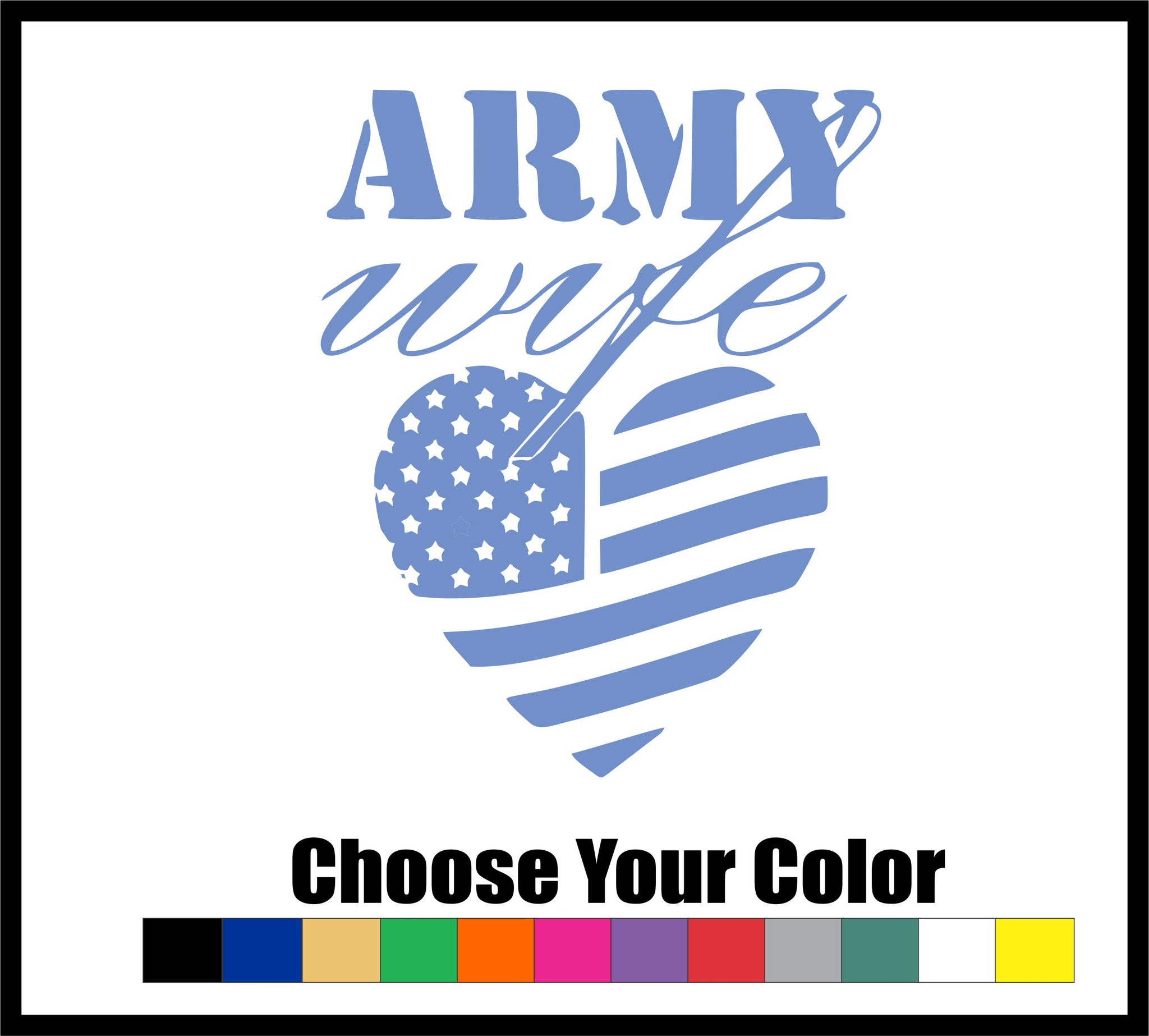 Army Wife Decal