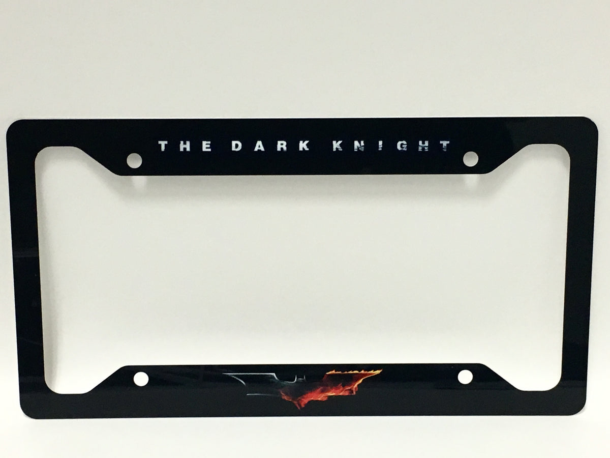 Batman Dark Knight Rises License Plate Frame – Chrome Plated Metal, Fits Front Or Rear