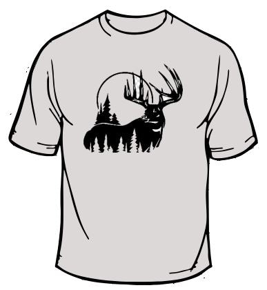 Deer Moon Hunting T-Shirt