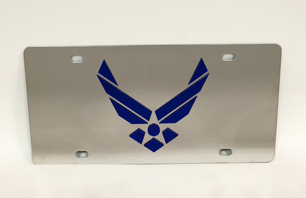U.S. Air Force Logo Stainless Steel License Plate