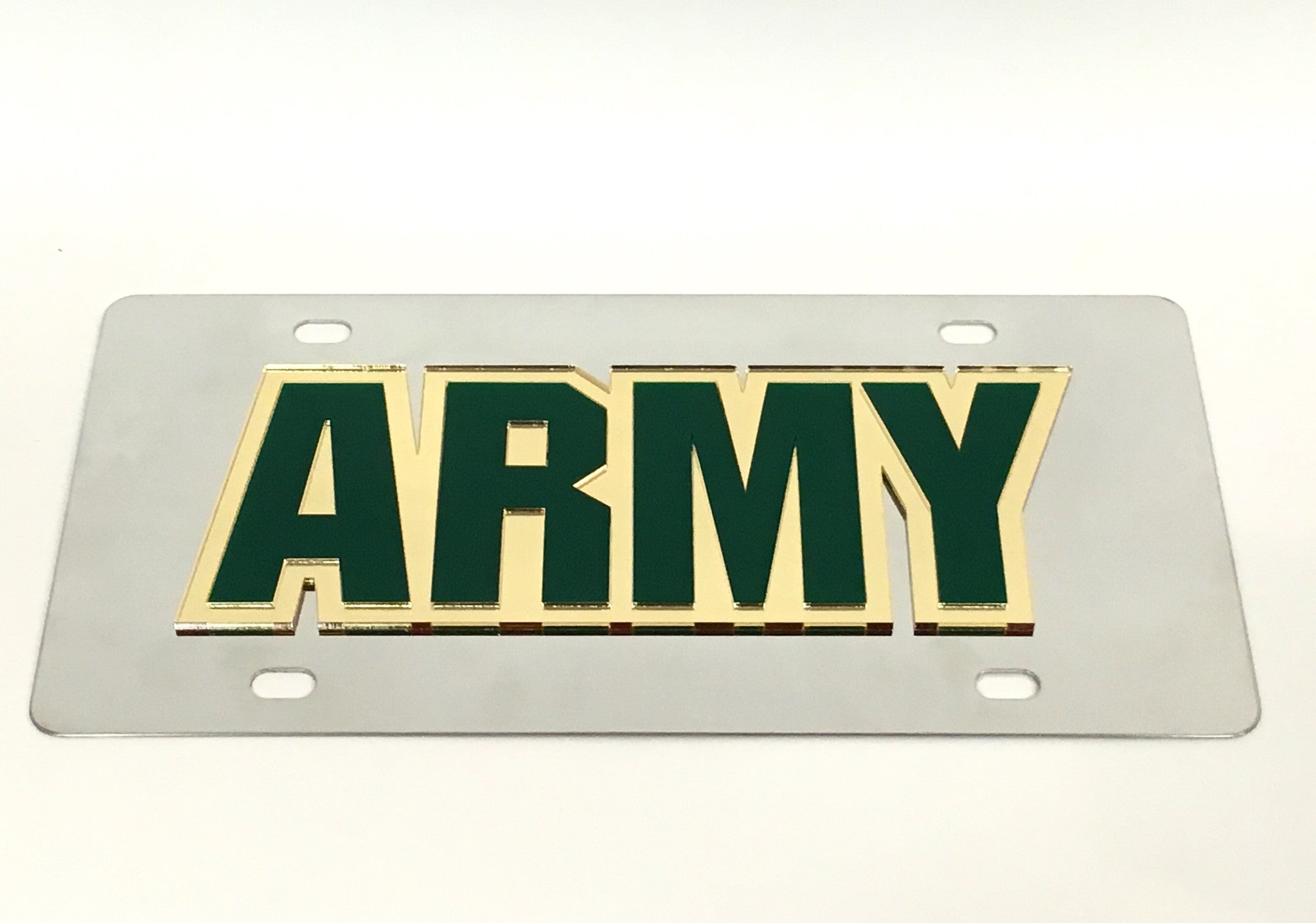 U.S. Army Stainless Steel License Plate
