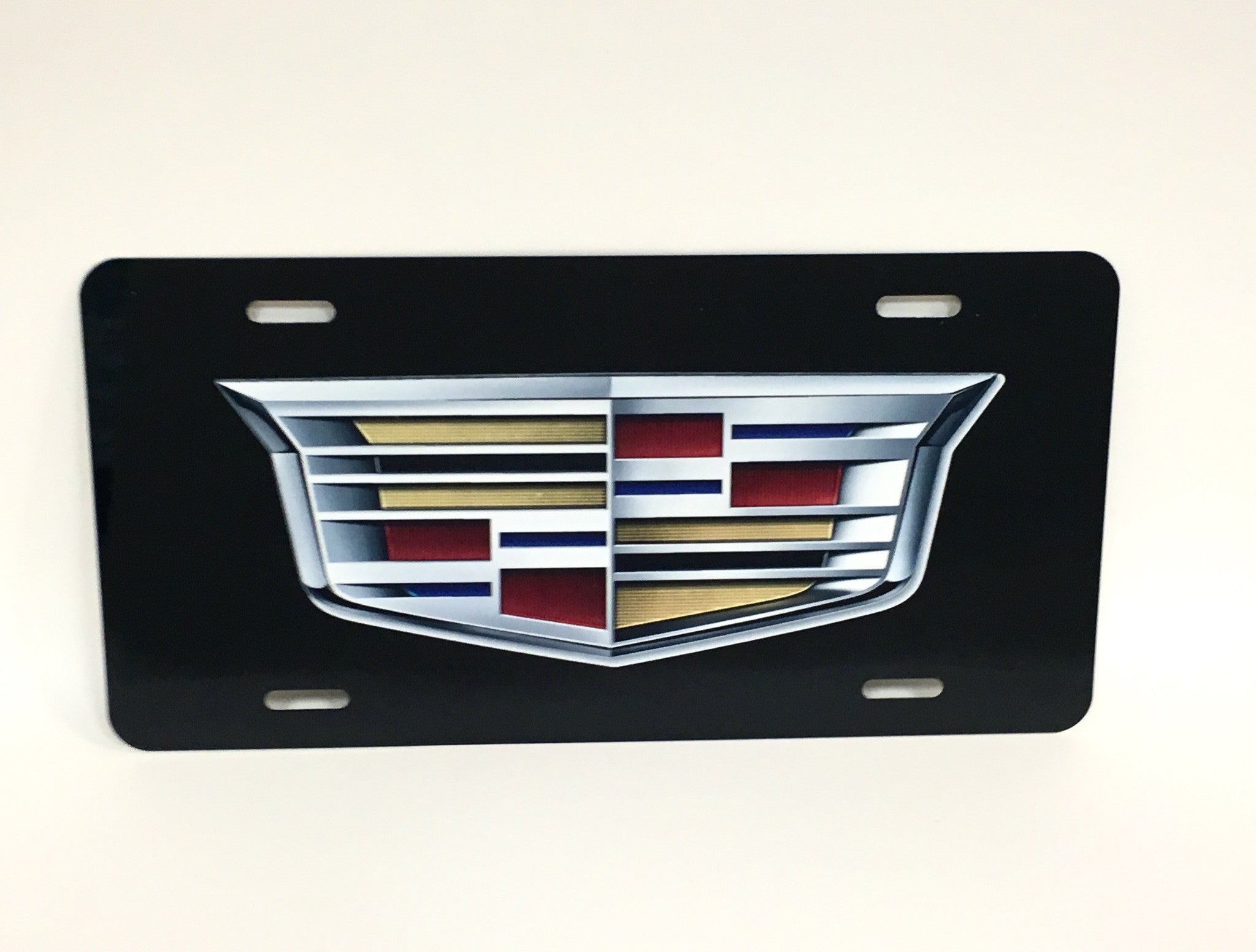 Cadillac Logo Black License Plate