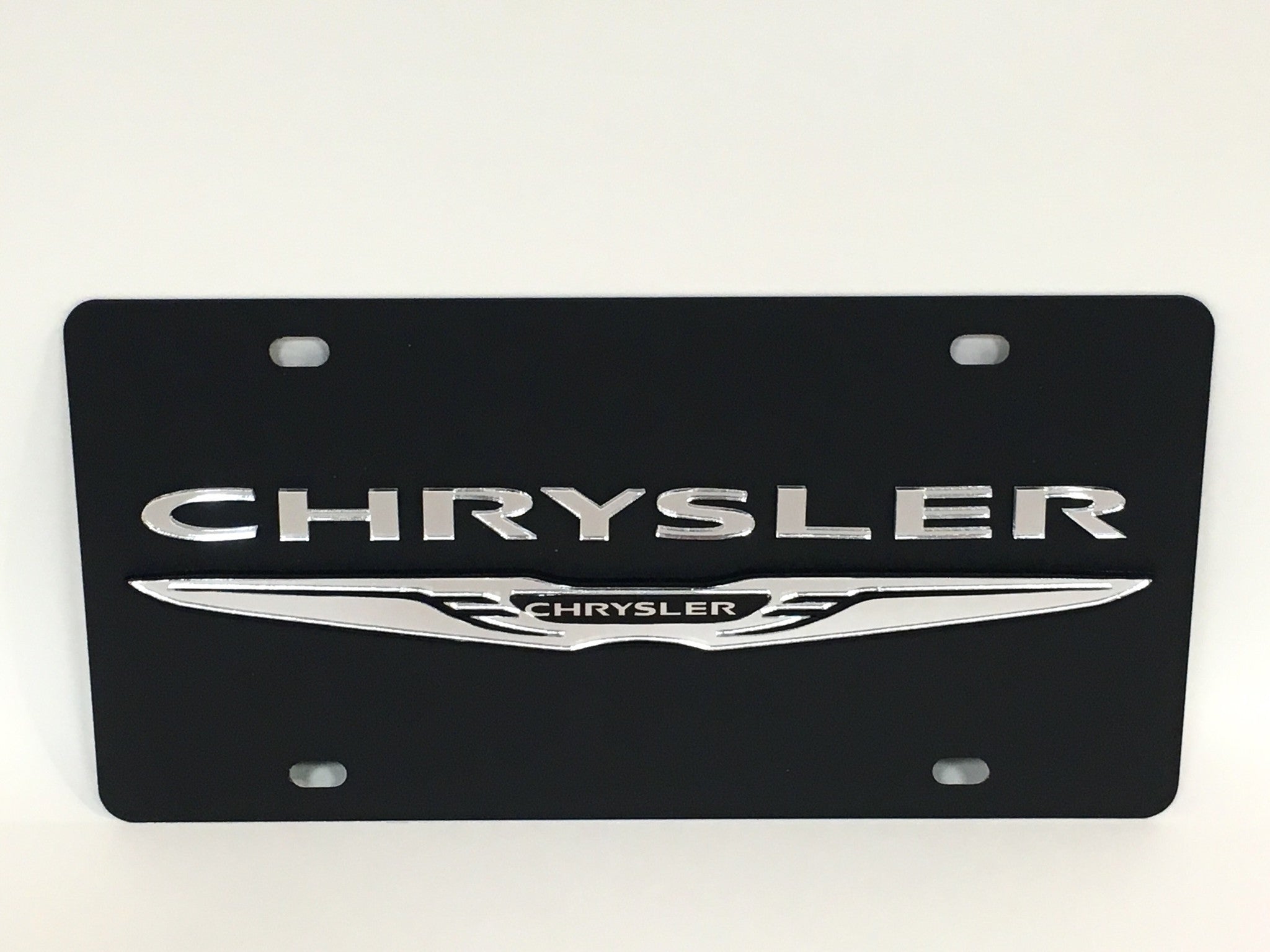 Chrysler Logo Stainless Steel License Plate