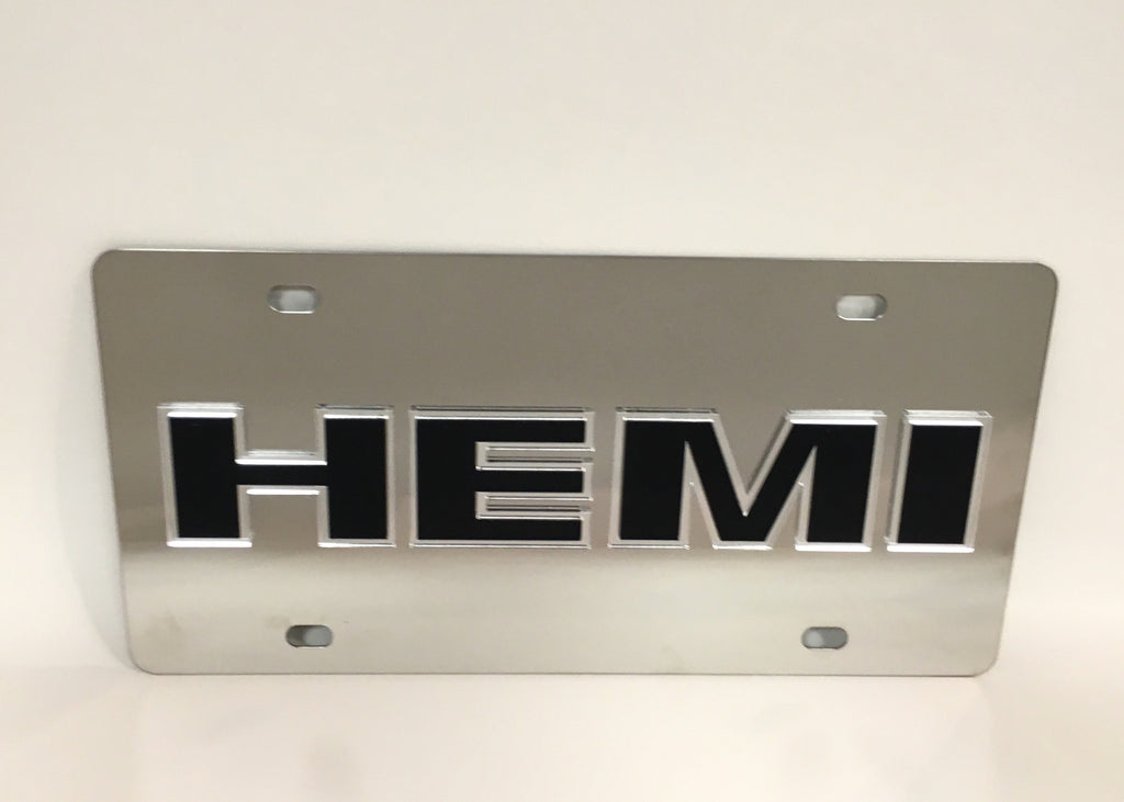 Dodge HEMI Stainless Steel License Plate