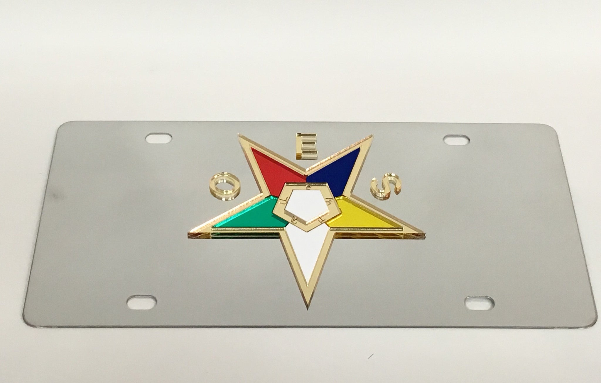Eastern Star Stainless Steel License Plate