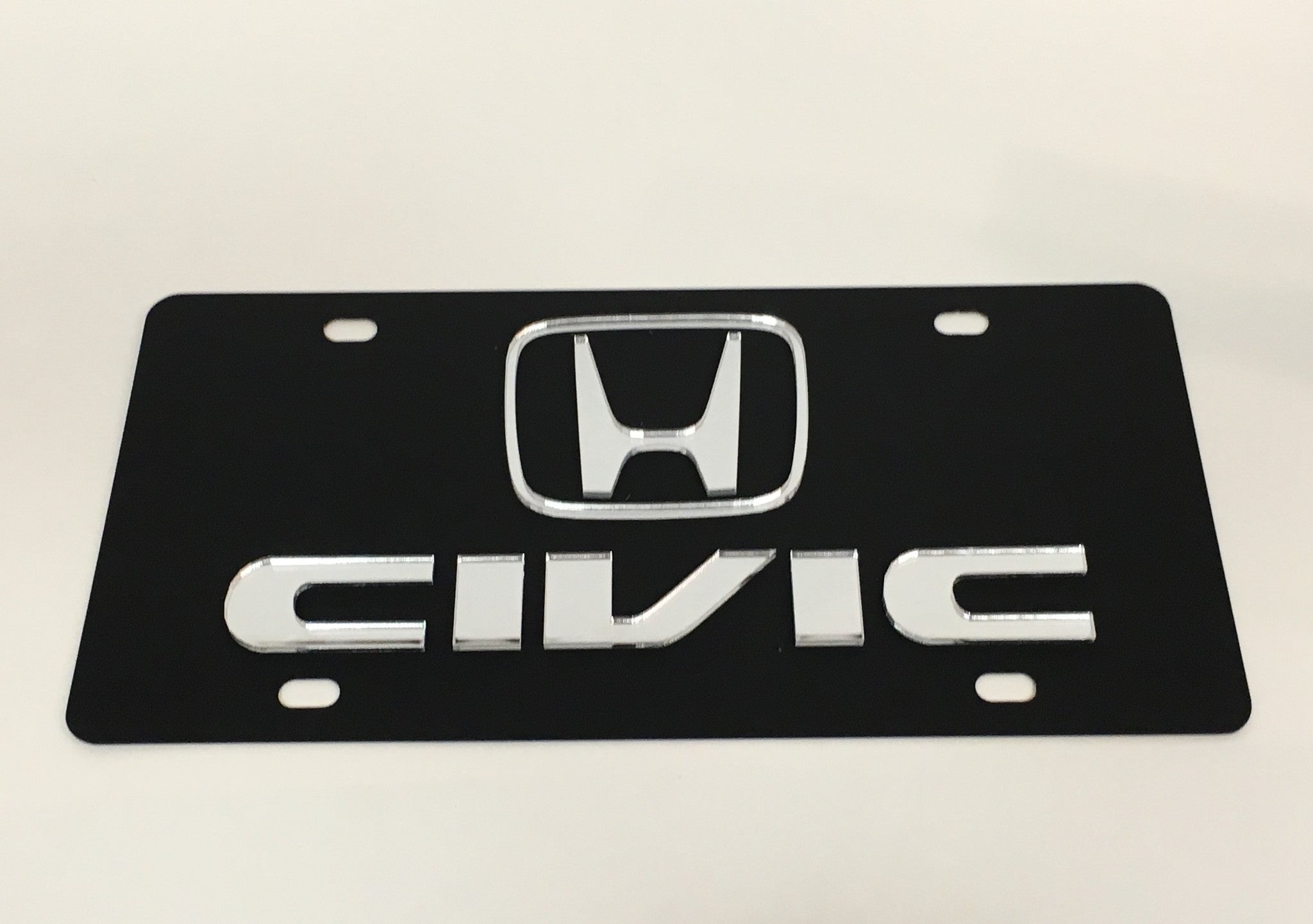 Honda Civic Stainless Steel License Plate