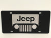 Jeep Front Grill Logo Stainless Steel License Plate